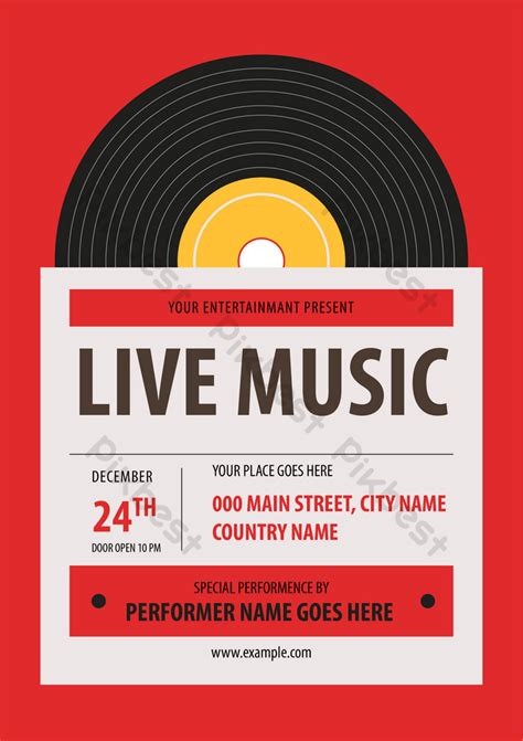 Live Music Flyer Template Ai Free Download Pikbest