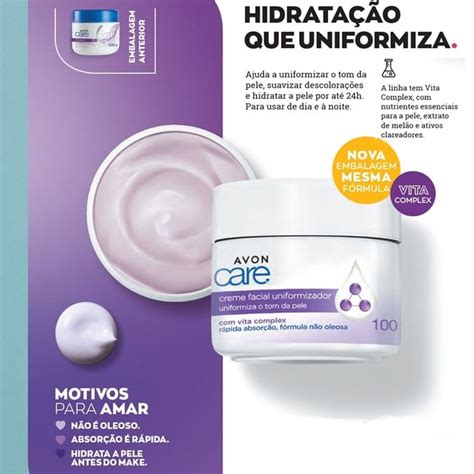 AVON Creme Facial Avon Care Uniformizador 100g Shopee Brasil