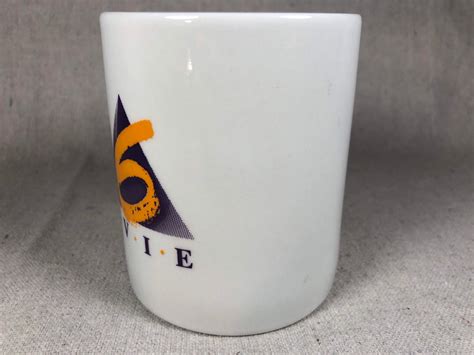 Vintage KVIE Sacramento PBS TV Station Logo Coffee Mug White Purple