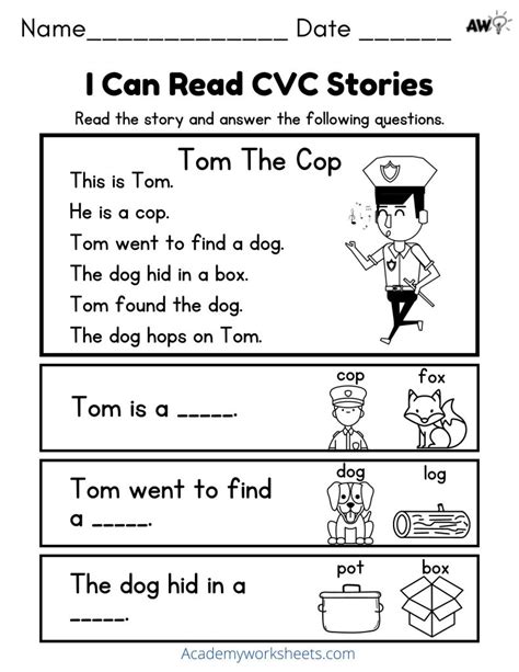 Short O Phonics Worksheets Cvc Words Academy Worksheets