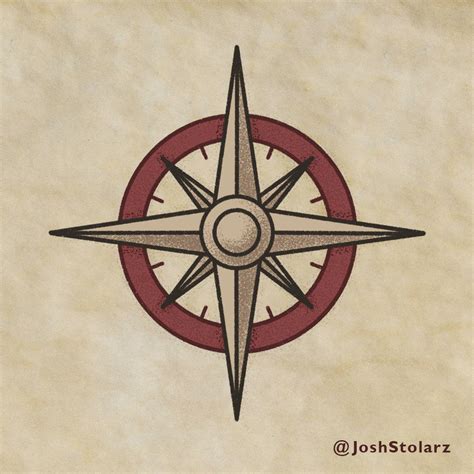 How To Draw A Compass Rose On Your Fantasy Maps — Map Effects Simple Compass Compass Art