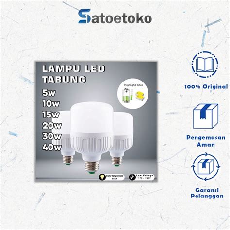 Jual Lampu Led Bulb Jumbo Tabung W W W W W W W