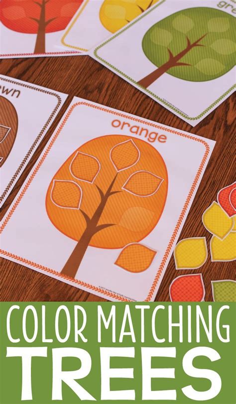 Fall Trees Color Sorting And Matching Colors Activity Preschool Tree