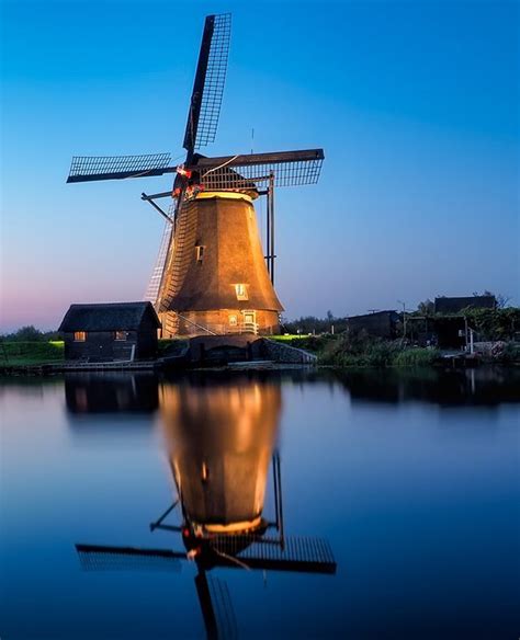 Once A Year Some Windmills At The Unesco Kinderdijk Are Beautifully