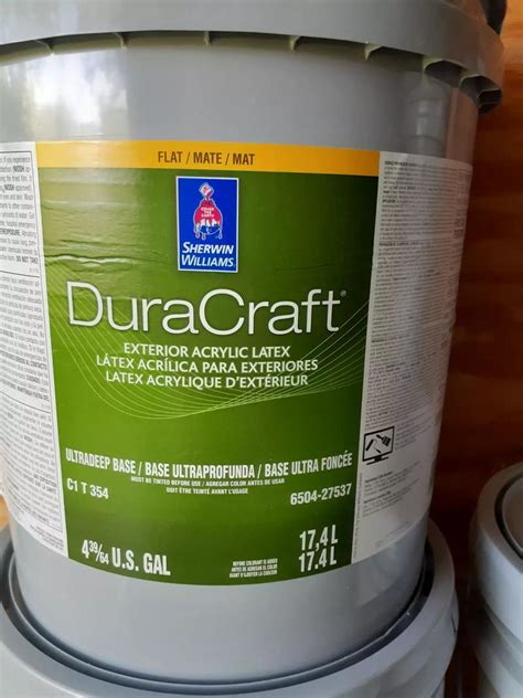 5 Gallon Duracraft Exterior Acrylic Latex Paint By Sherwin Williams