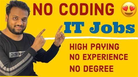 It Jobs Without Coding It Jobs Without Programming With High Package