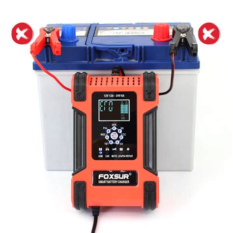 Foxsur V V A Car Battery Charger For Agm Gel Wet Lead Acid