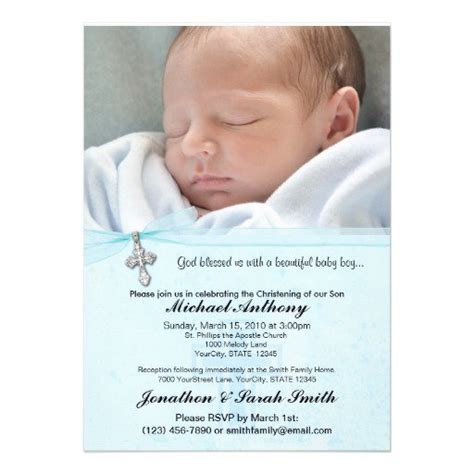 Baby Boy Christening Invitations - Invitation Design Blog