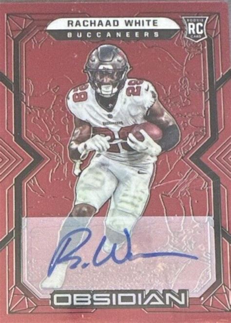 Rachaad White 2022 Obsidian 163 Rookie Autographs Electric Etch Red