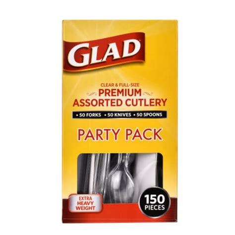 Glad Extra Heavy Weight Clear Assorted Cutlery Party Pack 150 Ct Kroger