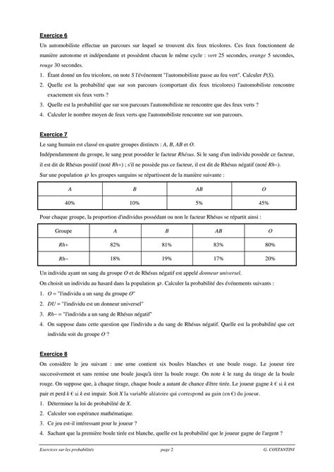 SOLUTION Probabilit Td 1 Exercices Sur Les Probabilit S Studypool