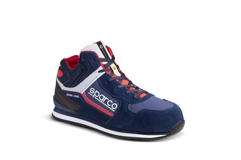 NEW Gymkhana Hoog Blauw Rood S3 ESD Sparco Werkschoenen