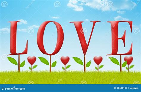Love Garden Stock Illustration Illustration Of Hearts 28580109