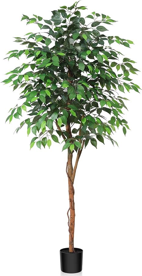 Kazeila Large Artificial Ficus Tree 180cm Tall Artificial Plants Indoor