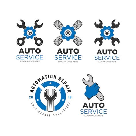 Auto service logo design set Vector | Premium Download