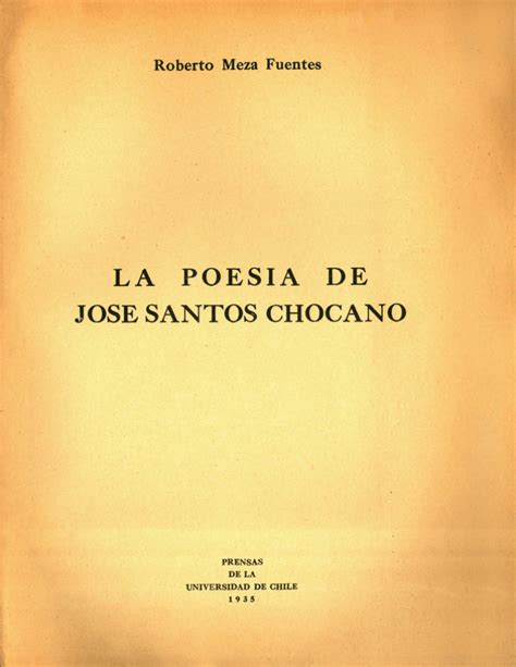 La Poesia De Jose Santos Chocano