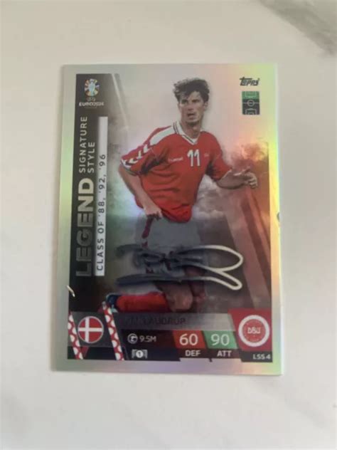 Topps Match Attax Euro Legend Signature Foil Card Brian Laudrup