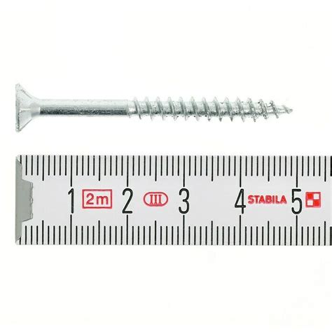 Profi Depot Tornillo tirafondo VZ Ø x L 4 5 x 50 mm 500 ud Zincado