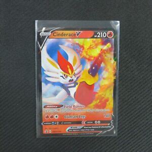 Cinderace V SWSH015 ULTRA RARE Holo Black Star Promo Pokemon TCG Card