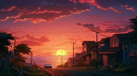 a sunset lofi scene high quality 30661779 Stock Photo at Vecteezy