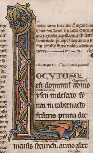 Detail Of An Inhabited Initial Locutusque With Foliate Motifs And