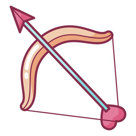 Heart Bow Arrow Valentine Colored Png Svg Design For T Shirts