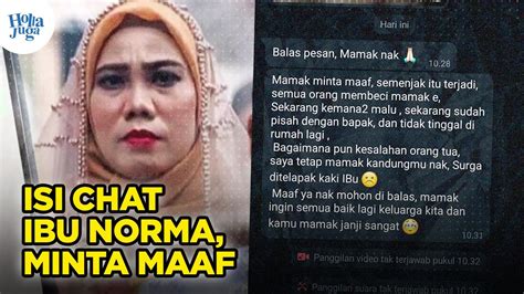 Isi Chat Ibu Norma Risma Minta Maaf Youtube