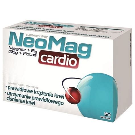 Neomag Cardio 50 Tabletek Magnez B6 Głóg Potas Magnez Witaminy I MineraŁy Zdrowie Sklep