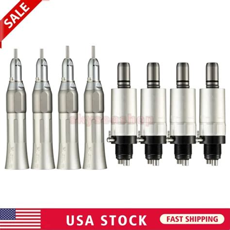 1 4 DENTAL STRAIGHT Nose Air Motor Low Slow Speed Handpiece 4Hole E