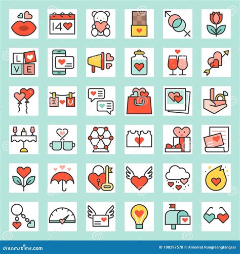 Valentine Related Filled Outline Icon Stock Vector Illustration Of