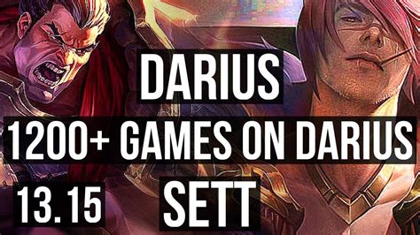 DARIUS Vs SETT TOP 2 7M Mastery 6 0 0 1200 Games Dominating