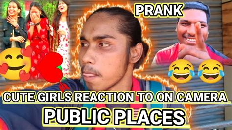 Cute Girls Reaction Videos 🥰 With Public Place On Camera Prank To