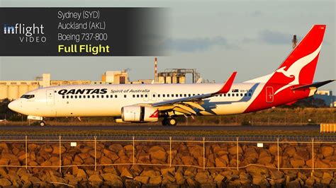 Qantas Full Flight Sydney To Auckland Boeing 737 800 Youtube