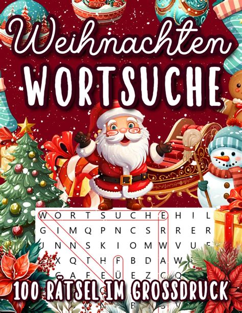 Wortsuchrätsel Weihnachten Großdruck Rätsel zu 100 Themen mit 1500