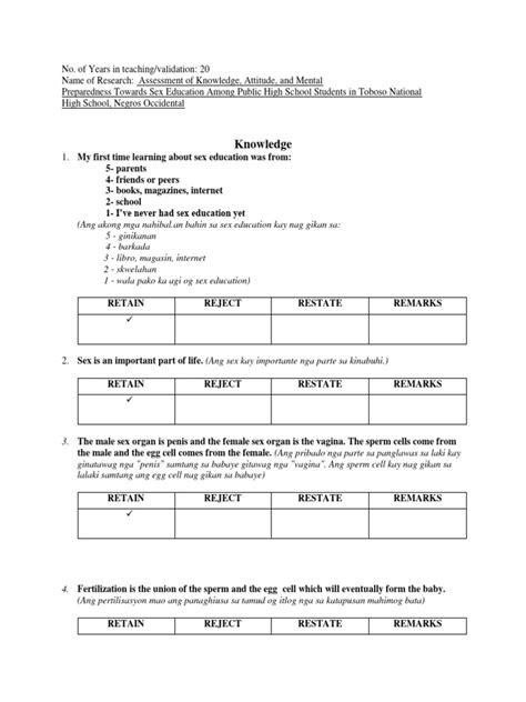 Validation Sheet Sir Alex2 Pdf Sexually Transmitted Infection Sexual Health