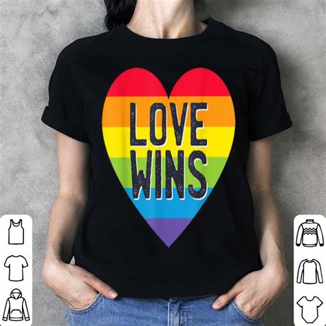 Gay Pride Love Without Limits Love Wins Rainbow Heart Lgbt Shirt