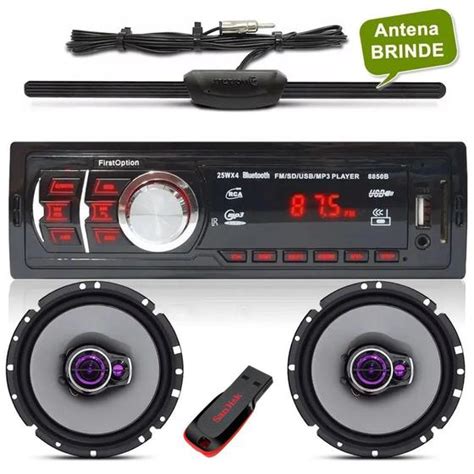 First Option Radio Automotivo Sem Toca Cd Mp Player Bluetooth Usb Sd