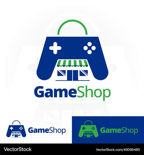 Game Shop Logo Concept For Video Store Royalty Free Vector