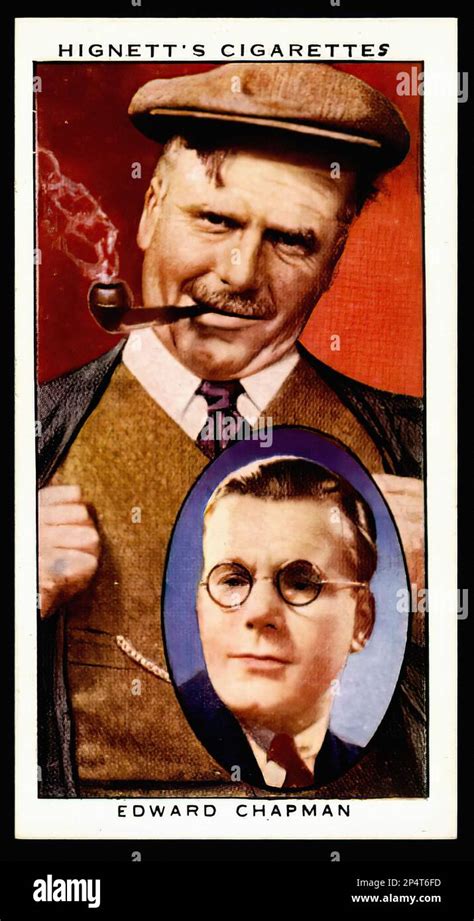 Portrait Of Edward Chapman Vintage Cigarette Card Stock Photo Alamy