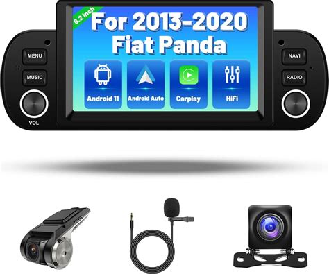 Hikity Autoradio Android Per Fiat Panda Con Display Touch