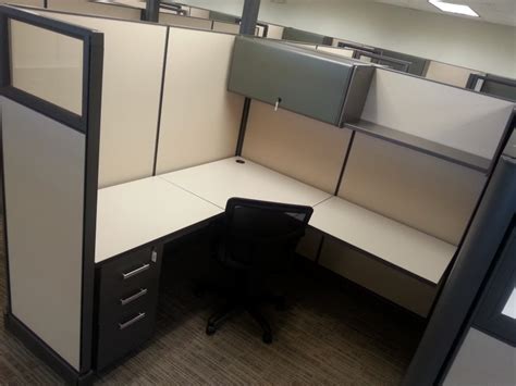 Refurbished Office Cubicles Tall Office Cubicle With Glass Wing At