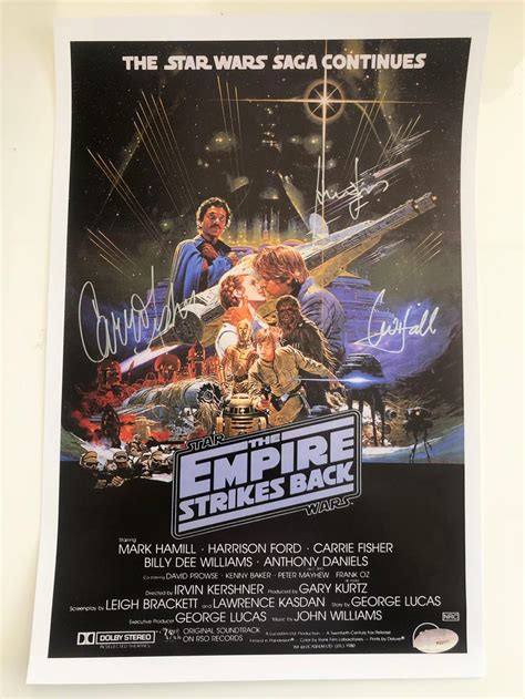 Sold Price Star Wars Cast Signed Mini Movie Poster April 6 0122 9