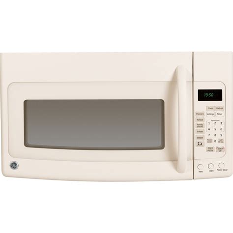 Ge 1 9 Cu Ft Over The Range Microwave With Sensor Cooking Controls Bisque Common 30 In