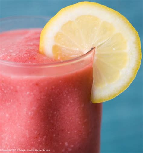 Strawberry Lemonade Smoothie Frosty Vegan Recipe