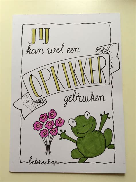 Handlettering Kaart Beterschap Opkikker Kaarten Maken Handletteren Zelf Kaarten Maken