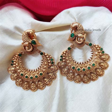 Peacock Earring Simple Earring South India Jewels