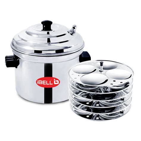 Ibell 6 Plates Stainless Steel Idly Cooker Induction Compatible Idli