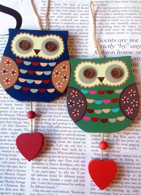 Wooden Hanging Owl Home Decor Owl Decor By Lousimart On Etsy