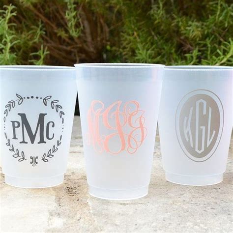 Monogram Frost Flex Shatterproof Cups Personalized Shatterproof