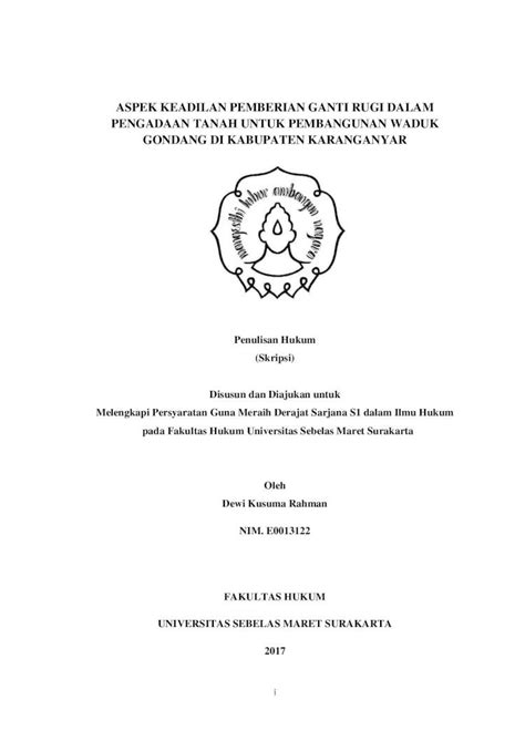 Pdf Aspek Keadilan Pemberian Ganti Rugi Dalam Aspek Keadilan